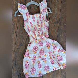 Floral Kids Dress - Pink and Yellow